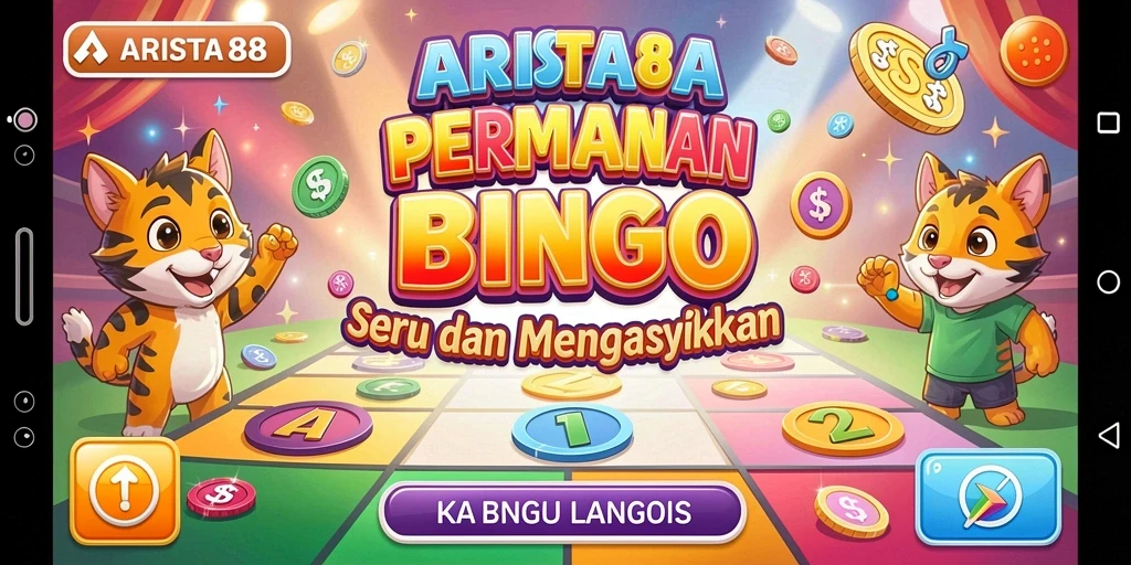 Tampilan gameplay ARISTA88 dengan suasana permainan Bingo yang seru.