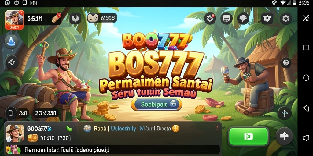 Screenshot utama BOS777 menampilkan gameplay Casual yang menyenangkan.