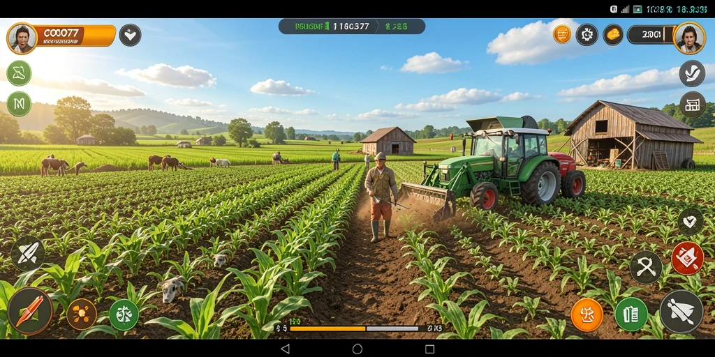 Tampilan menarik dari gameplay peternakan di COO77.