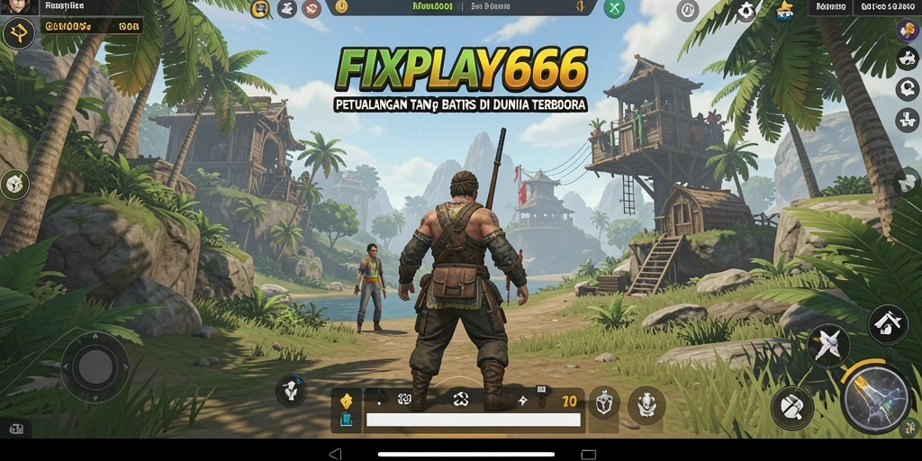 Screenshot FIXPLAY666 menampilkan pemandangan indah dunia terbuka.