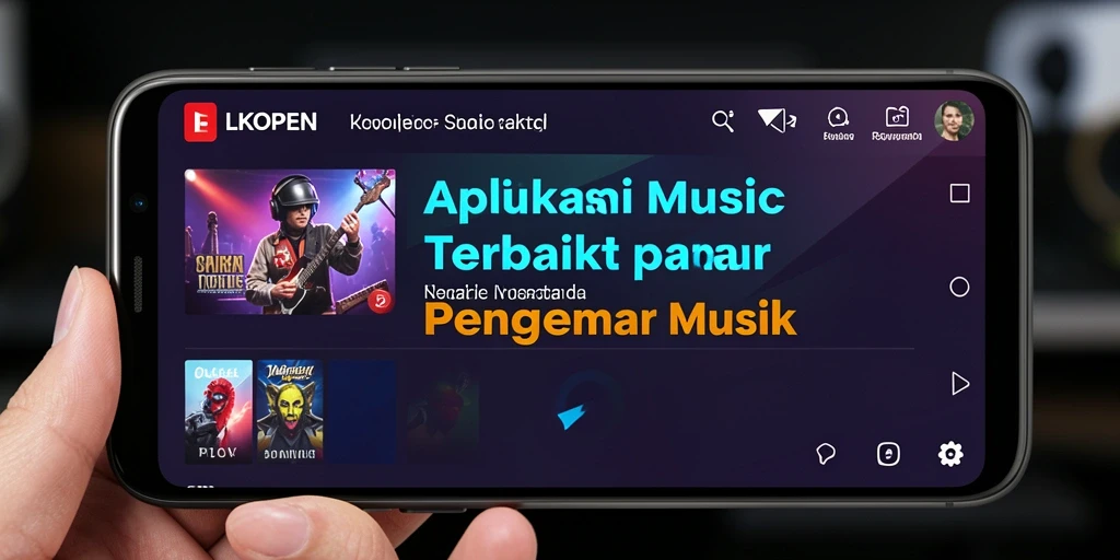 Screenshot gameplay LKOPEN menunjukkan fitur menarik dan koleksi lagu yang luas.