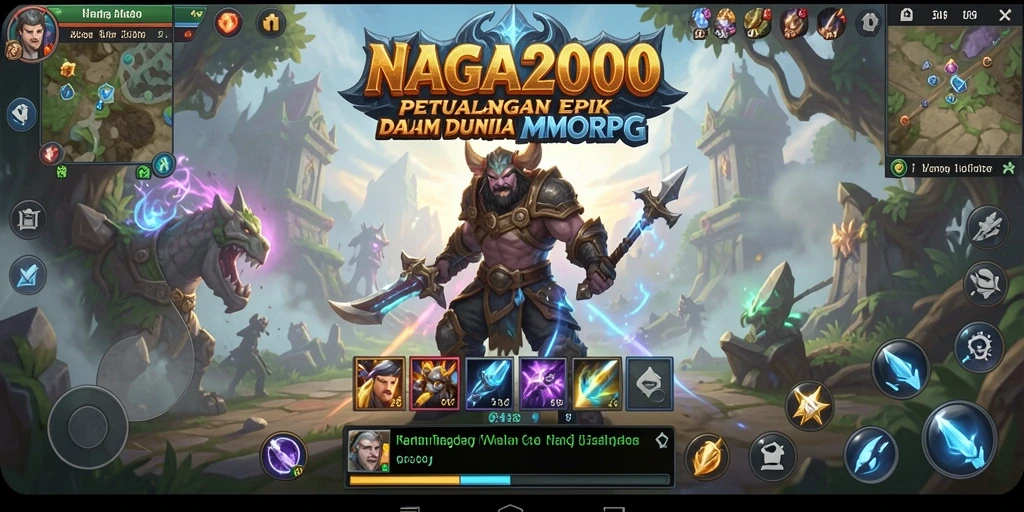 Gameplay seru NAGA2000 dalam dunia fantasi yang terinspirasi MMORPG.