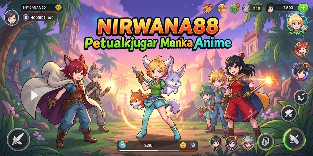 Tangkapan layar gameplay NIRWANA88 dengan karakter anime dalam aksi.