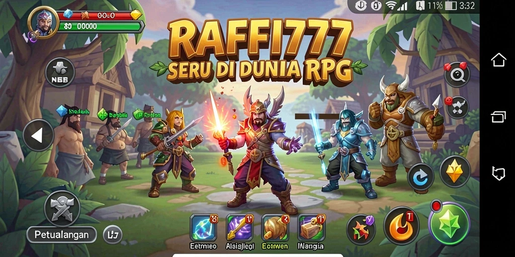 Tampilan gameplay menakjubkan dari RAFFI777 yang penuh petualangan RPG.