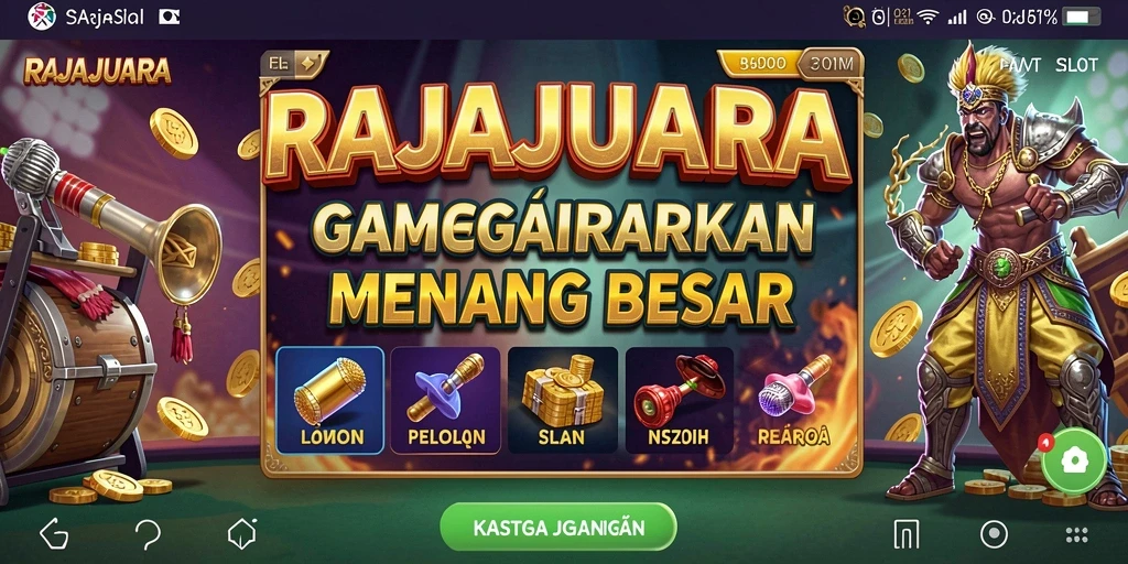 Screenshot utama RAJAJUARA menampilkan gameplay seru Slot.
