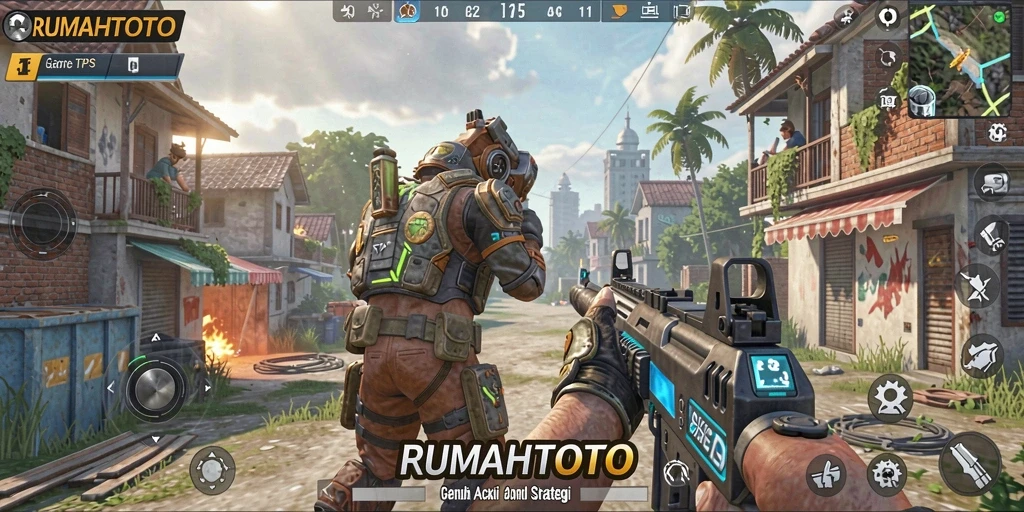 Tampilan aksi menyenangkan dari permainan TPS RUMAHTOTO.