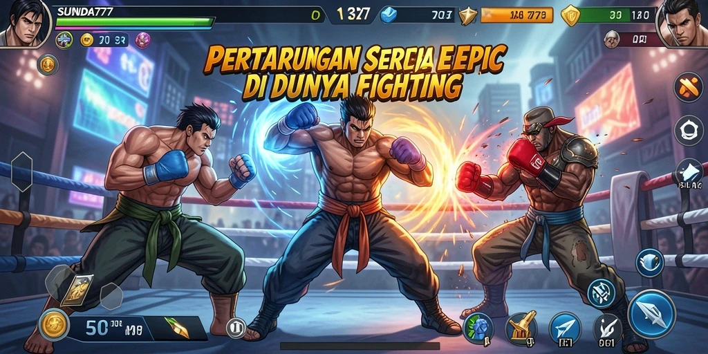 Gameplay pertarungan sengit dan karakter menarik di SUNDA777.