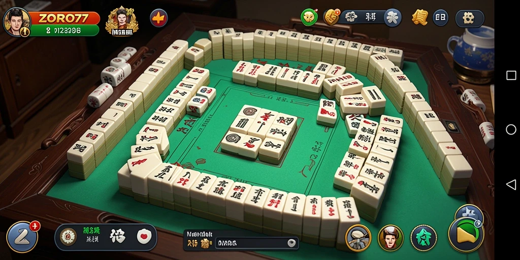 Tampilan gameplay Mahjong yang menarik di ZORO77.
